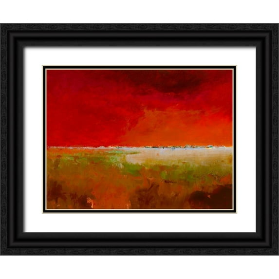 Groenhart, Jan 14x12 Black Ornate Wood Framed with Double Matting Museum Art Print Titled - Incredibly Red