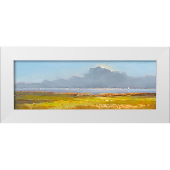 Groenhart, Jan 24x11 White Modern Wood Framed Museum Art Print Titled - White Sails