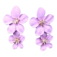 thumbnail image 1 of Grofry 1 Pair Colorful Flower Stud Earrings Matte Bright Color Elegant Nonallergic Sweet Flower Women Earrings Jewelry Gift, 1 of 8