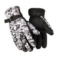 thumbnail image 1 of Grofry 1 Pair Winter Camouflage Cycling Gloves Warm Windproof Waterproof Adjustable Cold Weather Men Women Full Finger Outdoor Motorcycle Snow Skiing Gloves, 1 of 8