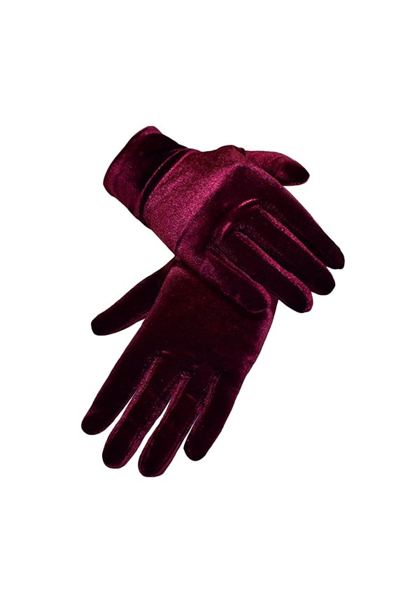 1 Pair Women Fall Gloves Velvet Five Fingers Shopping Guide Gloves Thick Non-Slip Warm Windproof Prom Party Jewelry Shop Sales Gloves