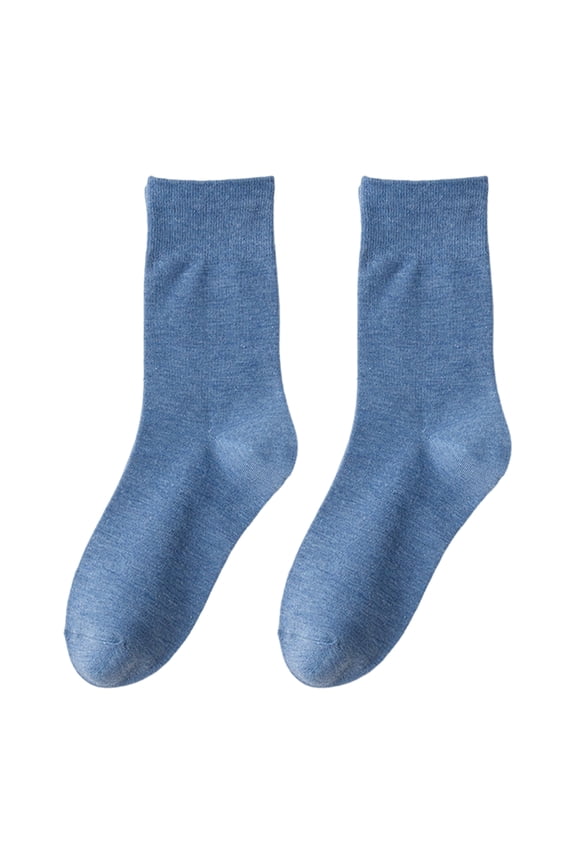 1 Pair Women Socks Mid-tube Casual High Elasticity Anti-slip Breathable Soft Sweat-absorption Anti-shrink Sports Jogging Socks