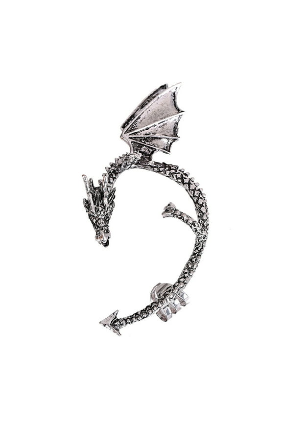 1 Pcs Dragon Shaped Ear Cuff Exaggerated Hip Hop Gothic Punk Non-Piercing Clip Wrap Cartilage Earring Accessory