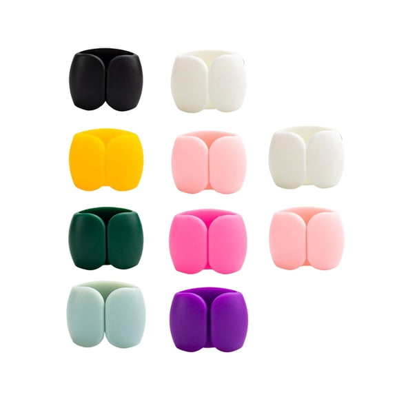 Grofry 10 Pcs Cable Organizer Clip Earphone Charging Date Power Cord Management Storage Buckle Portable Travel Home Desk Wire Holder Keeper