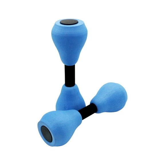 Grofry 1Pair Adjustable Training Water Floating Small Dumbbells for Swimming Blue