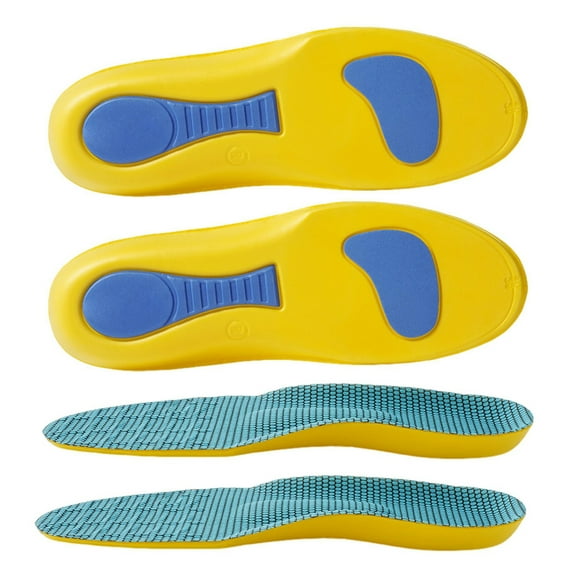 Grofry 2 Pairs Sports Insoles for Men Women Improve Posture Orthotic Insoles Supportive Walking Experience Comfort Sole Insole for Bunions Arch Support Foot Fatigue Relief