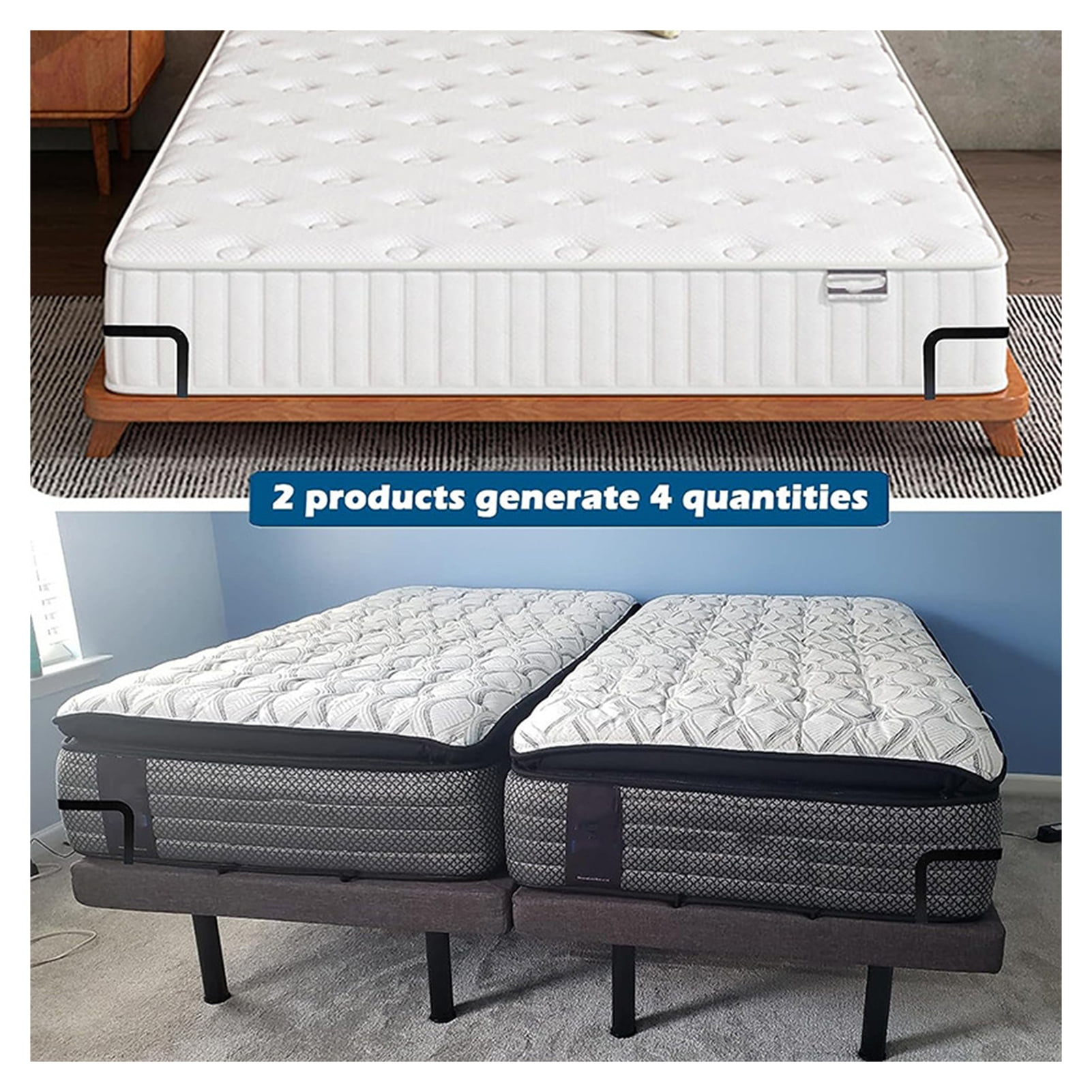 Grofry 2Pcs/Set Metal Mattress Stabilizers Mattress Retainer Bar Anti