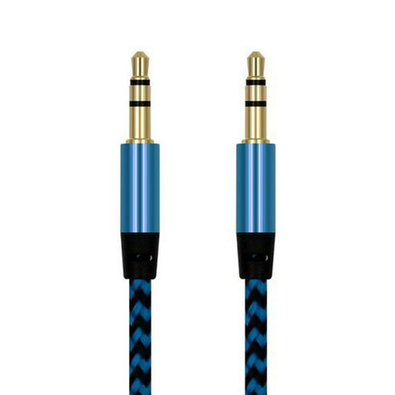 Grofry 3.5mm Universal Audio Cable,Colorful Braided Wire Male to Male Audio Cable AUX Line for Car Speaker Cell Phone