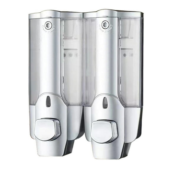 Grofry 350ml Wall-Mounted Manual Soap Dispenser Bathroom Easy Refill Shower Dispenser with Shampoo Conditioner