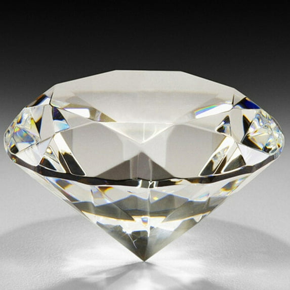 Grofry 40mm Clear Paperweight Faceted Cut Glass Giant Artificial Diamond Jewelry Decor