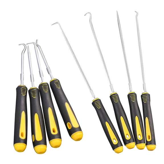 Grofry 4Pcs O-Ring Remover Hook Oil Seal Screwdriver Set Puller Extractor DIY Hand Tool