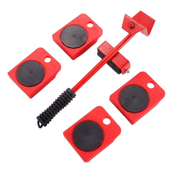 Grofry 5 Pcs/Set Furniture Mover Tool Set Compact Furniture Movers with Wheels Heavy Duty Appliance Rollers Furniture Slider Kit
