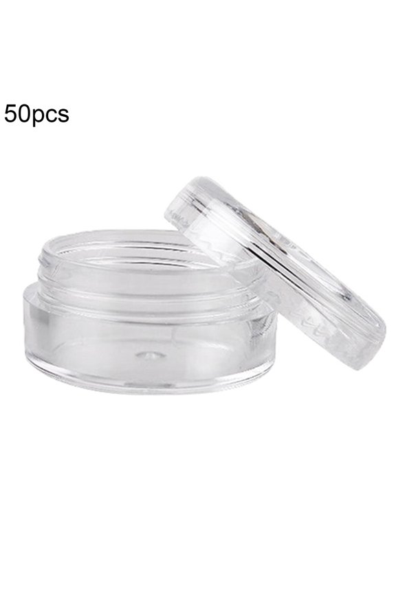 50Pcs/Set 2.5ML Storage Box Easy to Clean Widely Applied Small Size Cream Sample Make-up Storage Box for Lotion Transparent