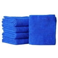 thumbnail image 1 of Grofry 5Pcs Blue Soft Absorbent Wash Cloth Car Auto Care Microfiber Cleaning Towels, 1 of 7