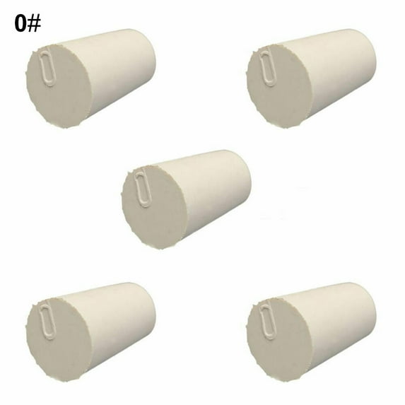 Grofry 5Pcs Solid Rubber Stoppers Plug Bungs Laboratory Bottle Tube Sealed Lid Corks