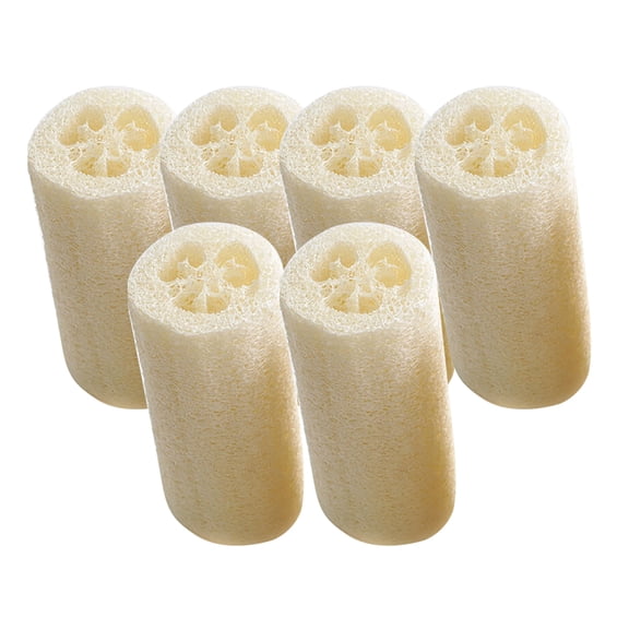 Grofry 6Pcs Natural Loofah Luffa Loofa Bath Body Shower Sponge Kitchen Cleaing Scrubber