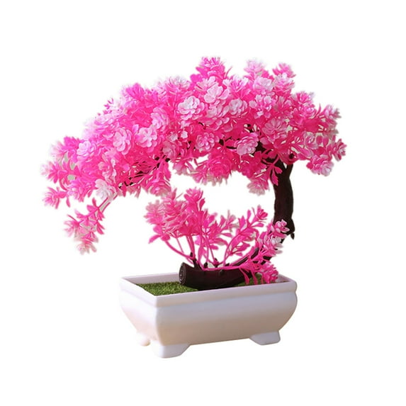 Grofry Artificial Bonsai Simulation Fake Potted Bonsai Tree Plant Desk Ornament Home Decor