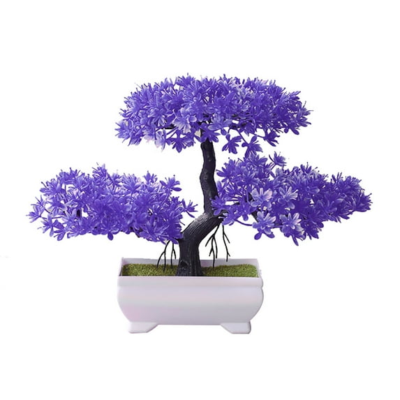 Grofry Artificial Bonsai Welcoming Pine Bonsai Simulation Potted Plant Ornament Home Decor