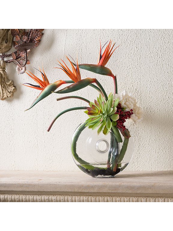 Artificial Flower Bird of Paradise,Artificial Flower Bird Of Paradise Fake Plant Silk Strelitzia Reginae Home Decor
