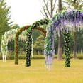 thumbnail image 1 of Grofry Artificial Flowers Vine,Artificial Wisteria Flowers Vine Silk Flower Wedding Garden Party Hanging Decor, 1 of 7
