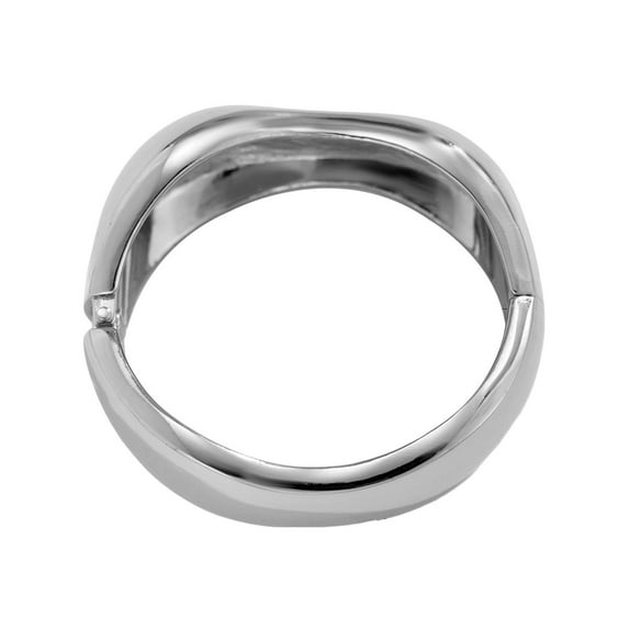 Grofry Bangle Bracelets Hiphop Wide Cuff Bangle Bracelet Irregular Wave Armband Jewelry for Women and Men