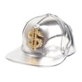 thumbnail image 1 of Grofry Baseball Cap Hip Hop Crocodile Skin Texture Decor Adjustable Buckle Cash Sign Sun Anti UV Glossy Punk Street Dance Outdoor Peaked Cap, 1 of 7