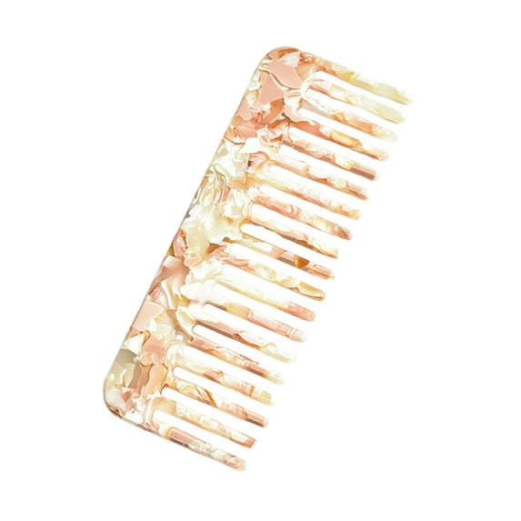 Grofry Cellulose Acetate Hair Comb Wide Teeth Anti-static Scalp Massage Pocket Comb Marbling Men Women Wet Dry Short Long Curly Hair Detangling Comb
