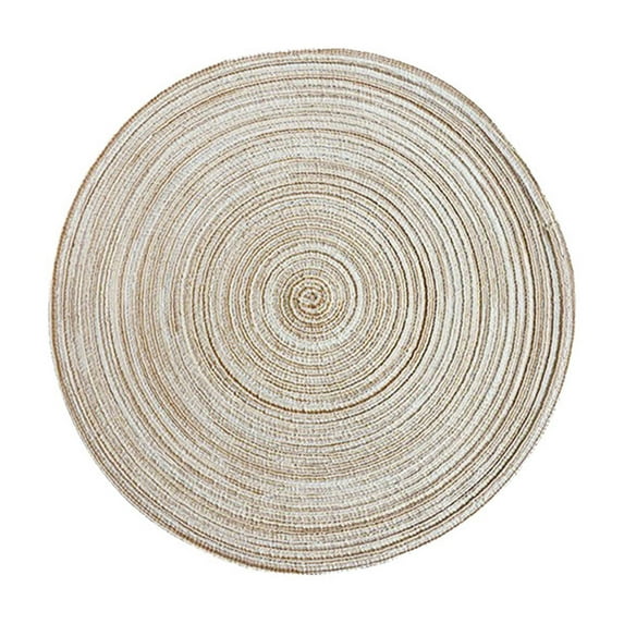 Grofry Decoration Pad Coaster Round Placemat Modern Solid Color Heat Resistant Non slip Heat Insulation Dining Table Kitchen Supplies