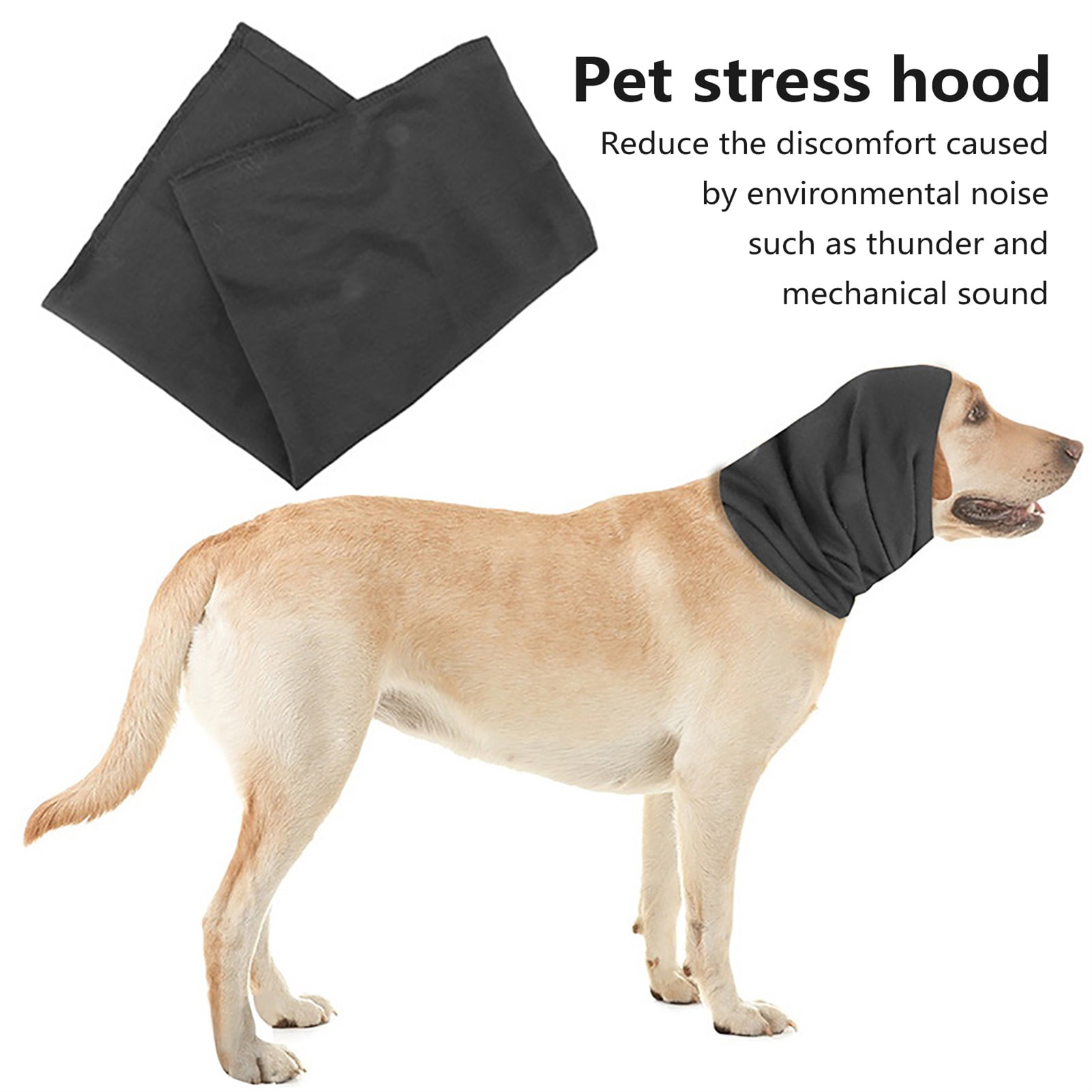 View of Grofry Dog Ears Cover Pet Ear Flap Head Wrap Pet Ear Cover High Elastic ...