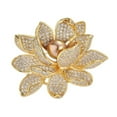 thumbnail image 1 of Grofry Elegant Flower Shape Brooch Shining Rhinestones Inlaid Faux Pearl Pin Suit Lapel Shawl Badge Coat Accessories, 1 of 7