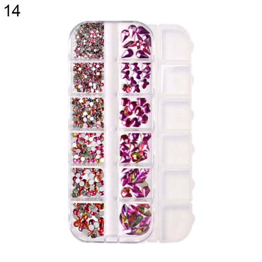 MPWEGNP 3D Flower Nail Charms For Acrylic Nail 6 Grids 3d Nail