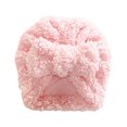 thumbnail image 1 of Grofry Fall Baby Hat Cute Knot Bowknot Super Soft Faux Lambswool Thickened Warm Infant Newborn Boy Girls Beanie Cap, 1 of 8