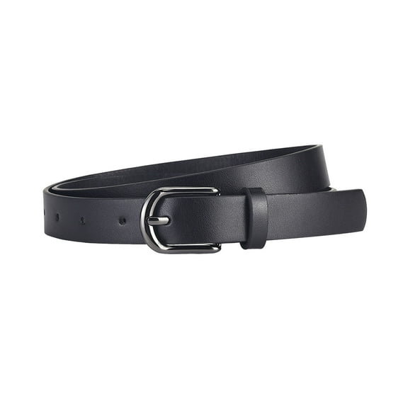 Grofry Faux Leather Belt Men Women Geometric Metal Buckle Adjustable Design Belt Alloy Buckle Street Style Waistband Daily Wear