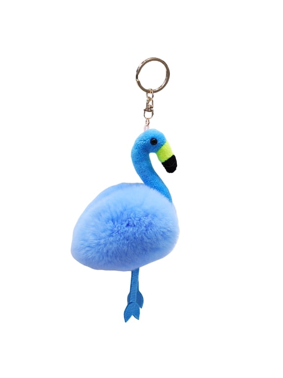 Flamingo Plush Keychain Toys Bird Plush Keychain Purse Pendant Pink/Blue Bird Doll Plushie Hanging Ornament Soft Cute Stuffed Animal Plush Doll Backpack Pendant