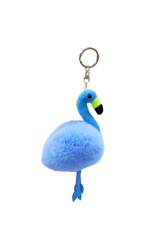 Flamingo Plush Keychain Toys Bird Plush Keychain Purse Pendant Pink/Blue Bird Doll Plushie Hanging Ornament Soft Cute Stuffed Animal Plush Doll Backpack Pendant