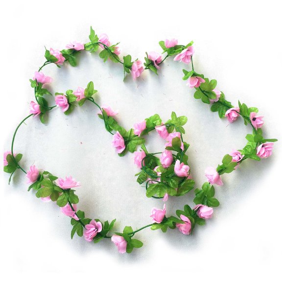 Grofry Garden Home Wedding Party Decor Fake Flower Garland Artificial Rose Blossom Vine