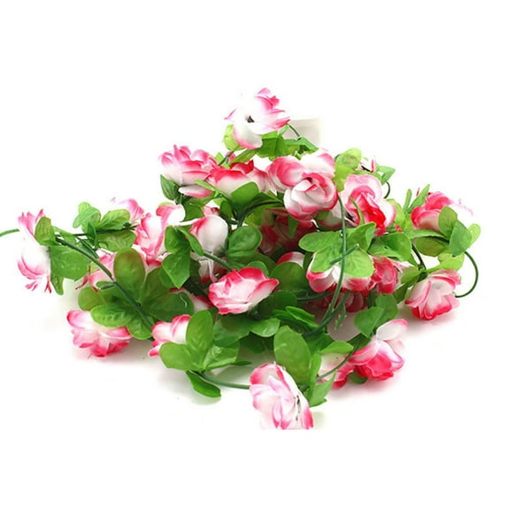 Grofry Garden Home Wedding Party Decor Fake Flower Garland Artificial Rose Blossom Vine