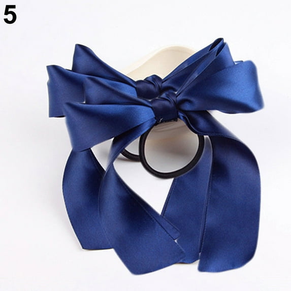 Grofry Hair Band Rope 2 Packs Ribbon Rope Bowknot Hair Ties Elastic Girl Hair Accessories