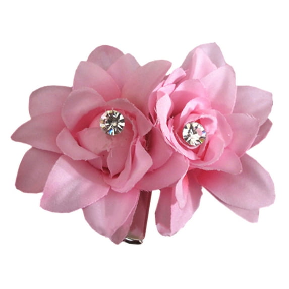 Grofry Hair Clip Women Girl Flower Decor Hair Clip Pin for Bridal Wedding Party Prom Headwear