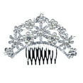 thumbnail image 1 of Grofry Hair Clip Women Wedding Flower Rhinestone Faux Pearl Bridal Hair Comb Jewelry, 1 of 7
