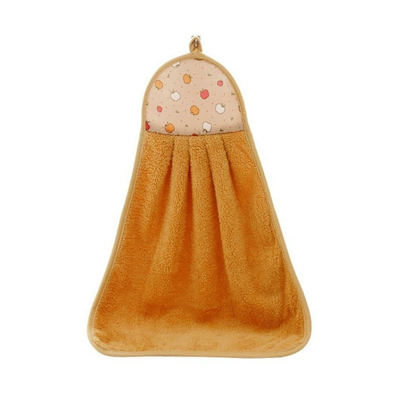 Grofry Hand Towel Bathroom Kitchen Absorption Soft Plush Hanging Wipe Bathing Towel