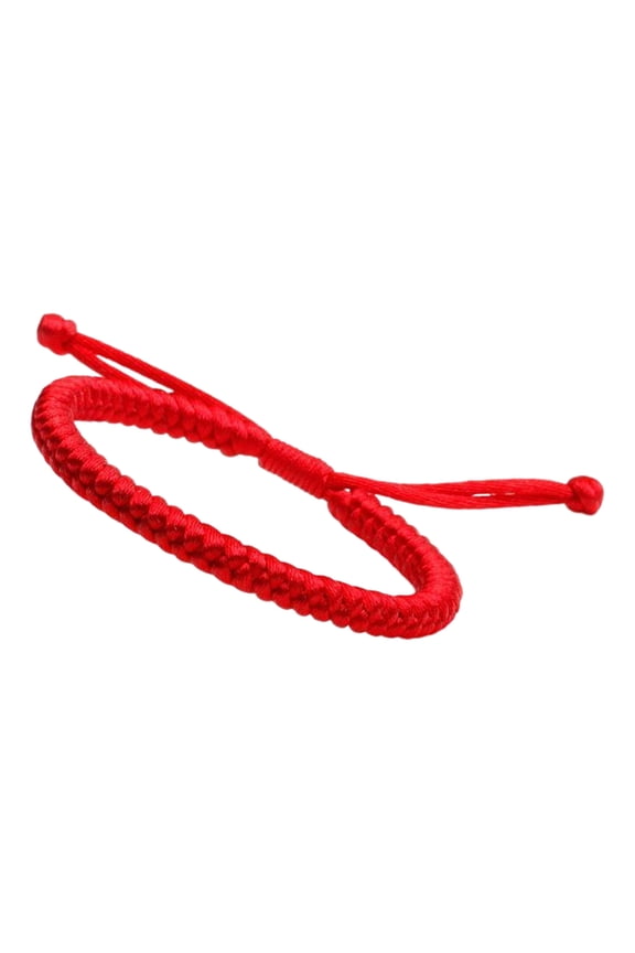 Handmade Braid String Bracelets Adjustable Red/Black Woven Rope Bracelet Good Luck Amulet Accessory for Women