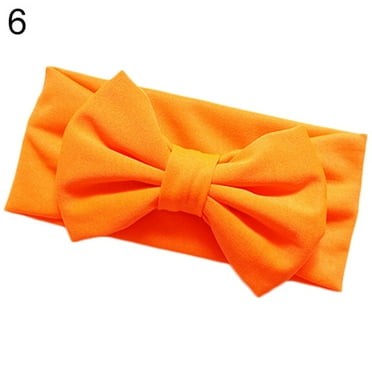 Grofry Headband Baby Toddler Solid Candy Color Bowknot Bow Stretch Hair Band Accessory