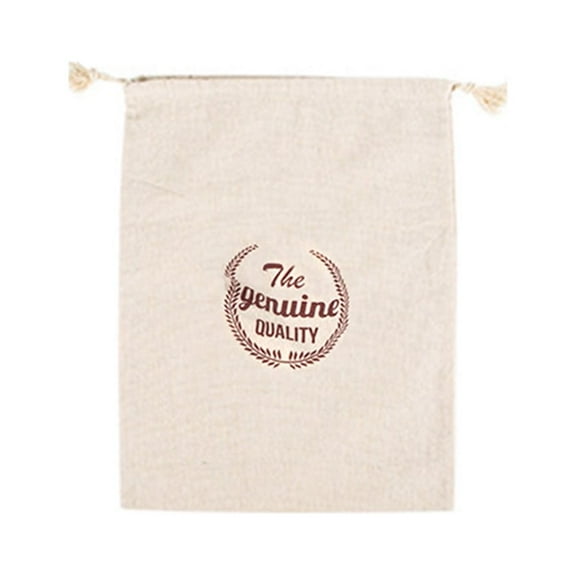 Grofry Homemade Reusable Linen Bread French Baguette Drawstring Kitchen Storage Bag 2