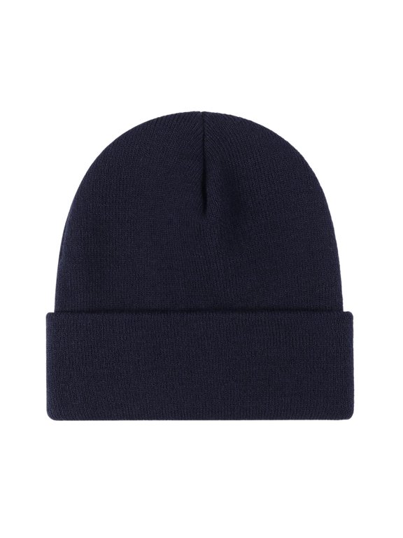 Knitted Hat Stretchy Folded Brim Thickened Ear Warm Daily Wear Cap Outdoor Skiing Skating Headwear