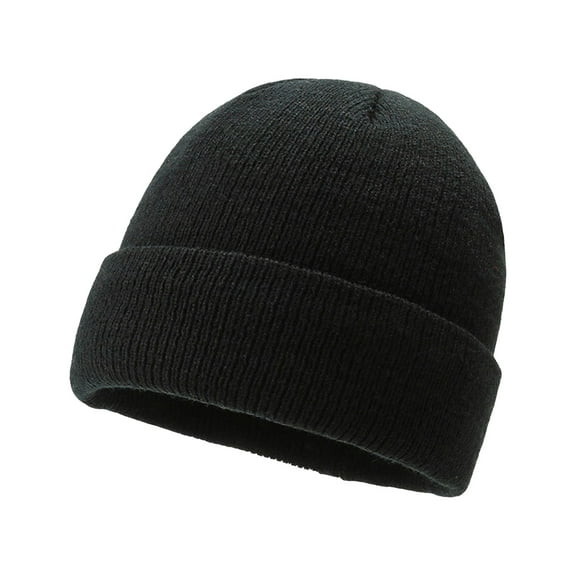 Grofry Knitted Hat Thickened Fleece Warm Anti slip Windproof High Elasticity Ear Outdoor Cycling Skiing Beanie Headwear