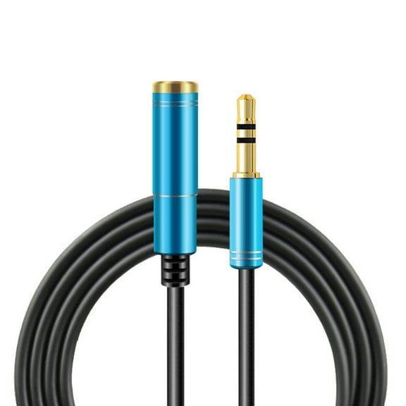 Grofry Male to Female Audio Aux Headphone Cable Extension Stereo Cord Blue 3 5mm Audio Cable