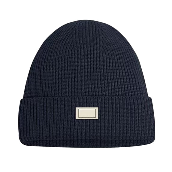 Grofry Men Winter Hat Knitted Pure Color Elasticity Keep Warm Thick Ear-protecting Cap Father Grandfather Headwear Outdoor Cap