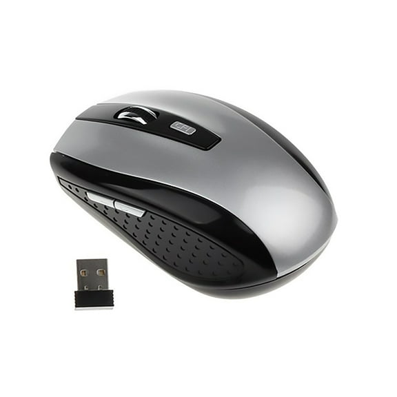 Grofry Mini Portable 2.4GHz Wireless Optical Mouse Mice For Computer Pc Laptop Game Silver