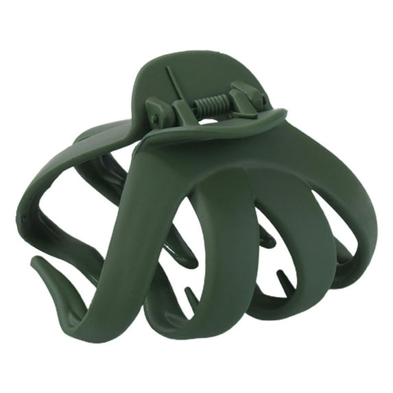 Grofry Octopus Clip Anti Slip Ultra-light Strong Flexibility Women Large Octopus Hair Clips for Beauty Army Green